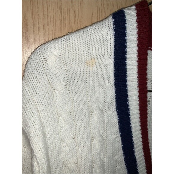 Pebble Beach Of California Vintage Womens Cardigan Sweater red, white, and blue - Picture 4 of 10